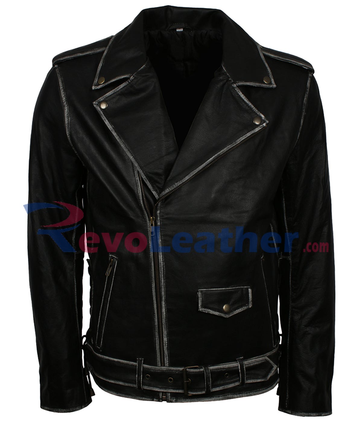 Brando Mens Real Lambskin Burgundy Leather Biker Jacket Slim Fit With Quilted Shoulders main image 1