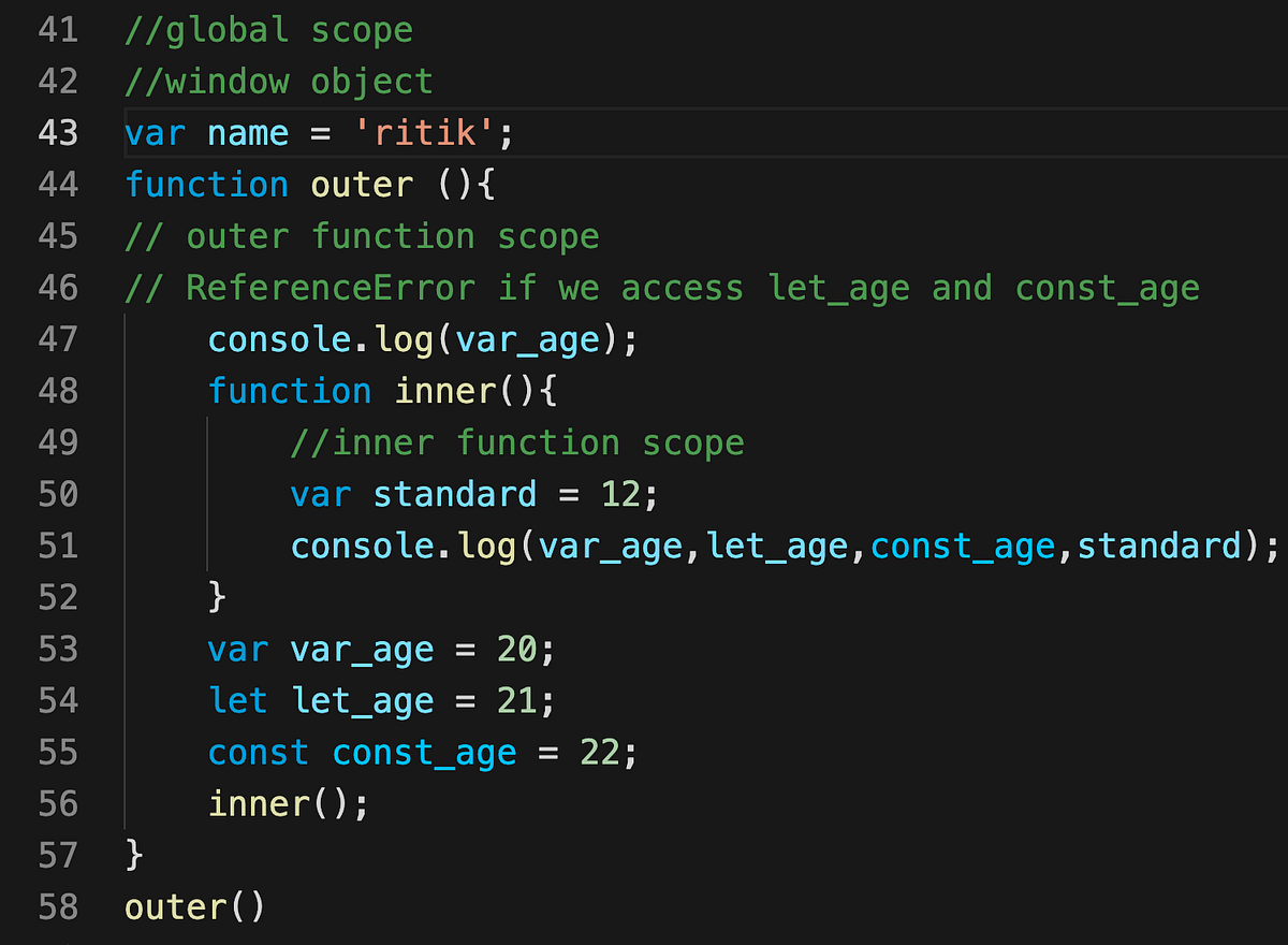 Understand Scope And Scope Chain In JavaScript | by Ritik Chopra | Nerd ...