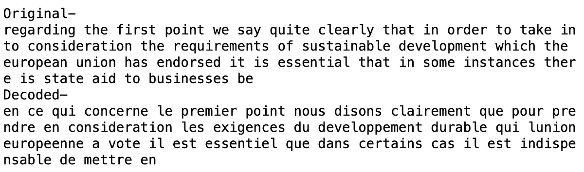 Seq2Seq modelling for English to French Translations