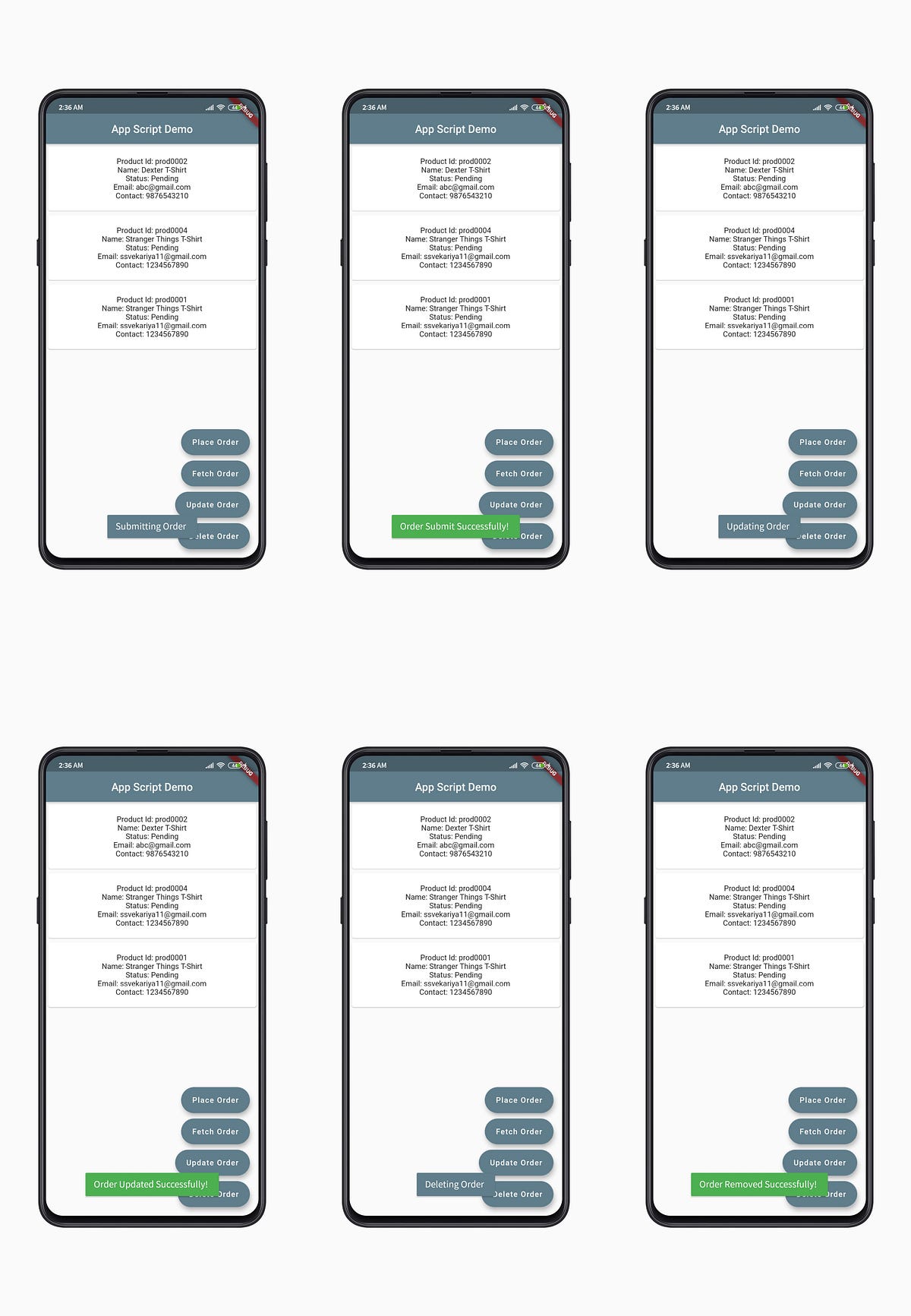 Flutter: Apps Script with Google Sheet
