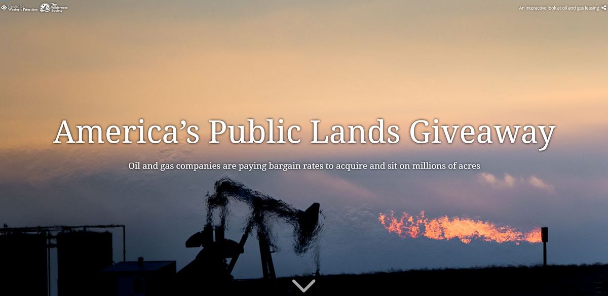 Story Map: America’s Public Lands Giveaway