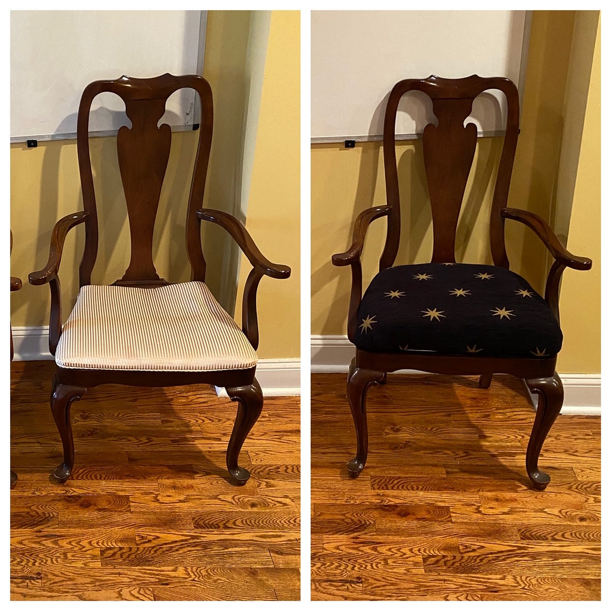 How to reupholster an old dining chair by Izzie Scott Medium