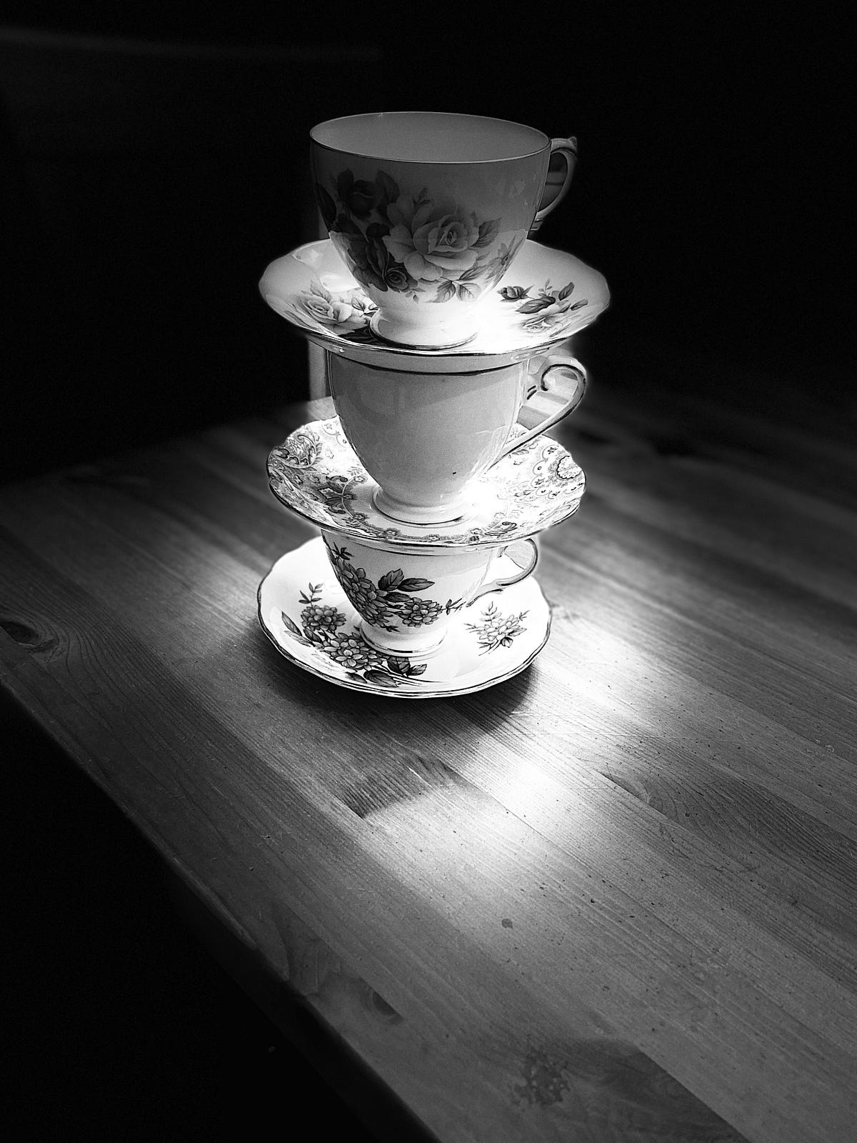 Three Cups of Tea in the Dark. October Six Word Photo Story Challenge