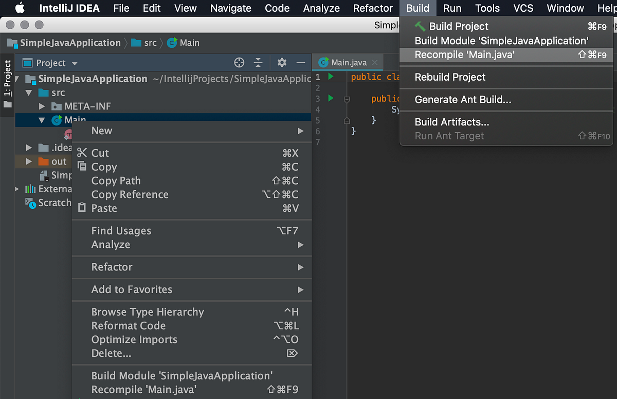 How to build an artifact from simple java application project in IntelliJ?  | by 김영석 | Medium