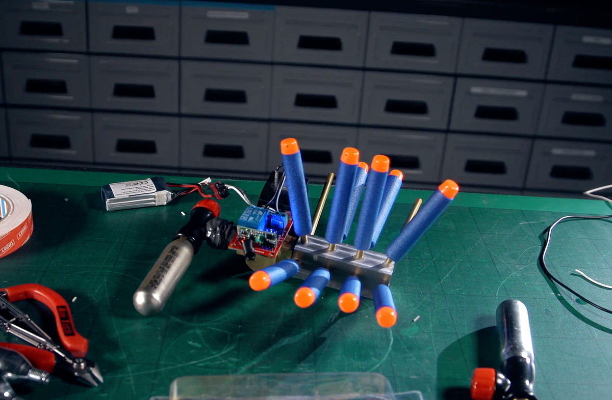 A RemoteActivated Nerf Grenade. Sure, Nerf guns are fun to use to shoot… by Hackster Staff
