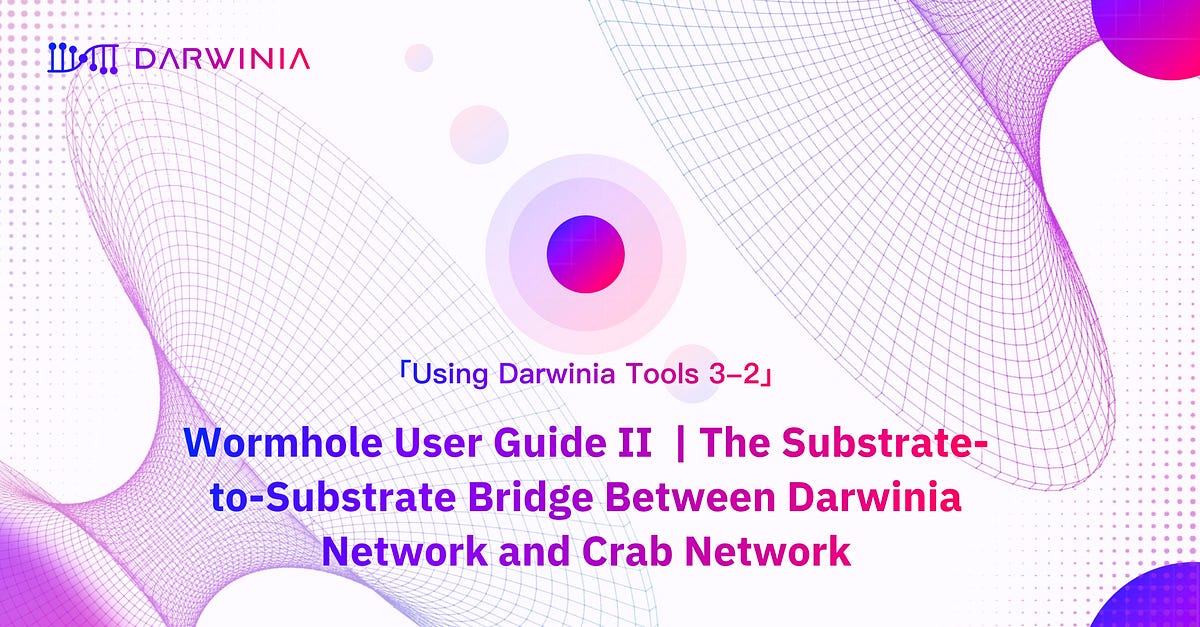 「Using Darwinia Tools 3–2」Wormhole User Guide II | The Substrate-to-Substrate Bridge Between…