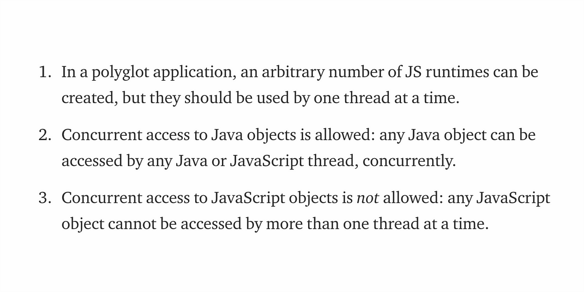 Multi-threaded Java ←→JavaScript language interoperability in GraalVM