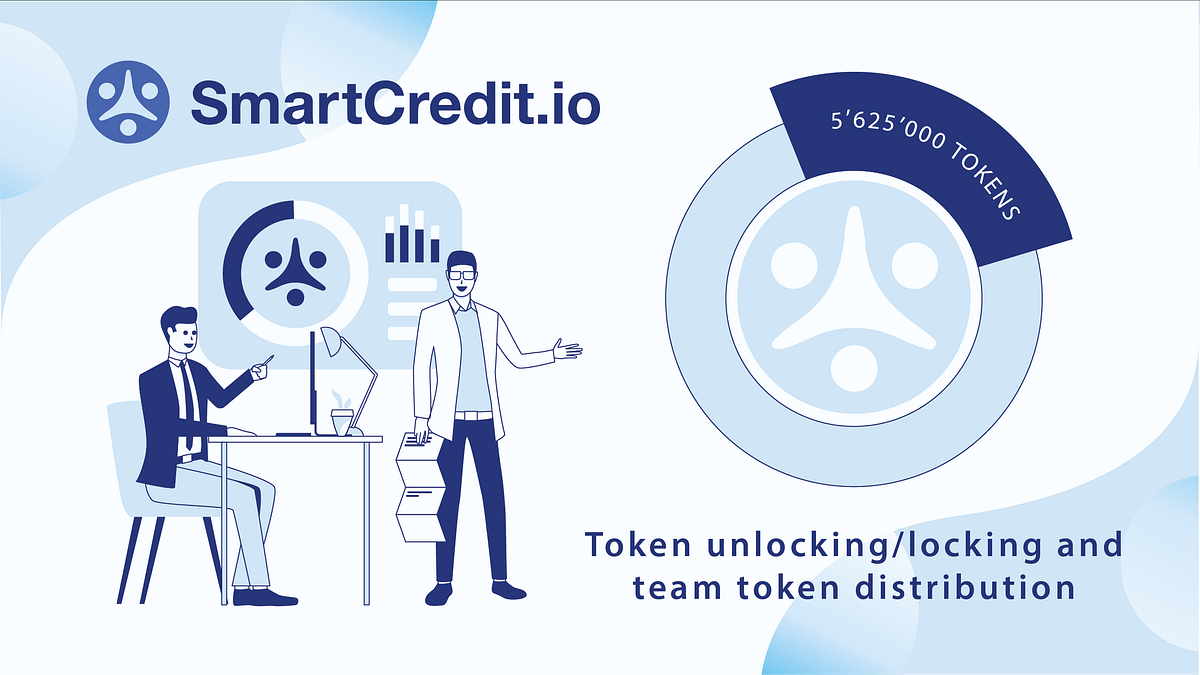Token unlocking/locking and team token distribution by SmartCredit.io
