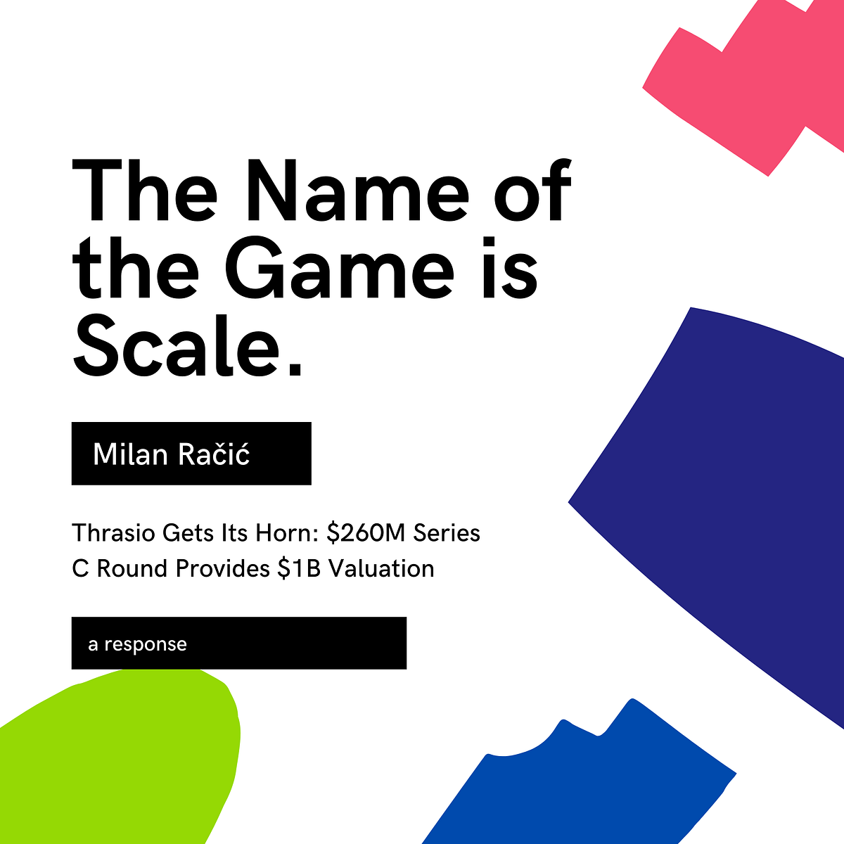 The name of the game is scale.. If you can’t achieve it on your own… by CallMeMilan Medium