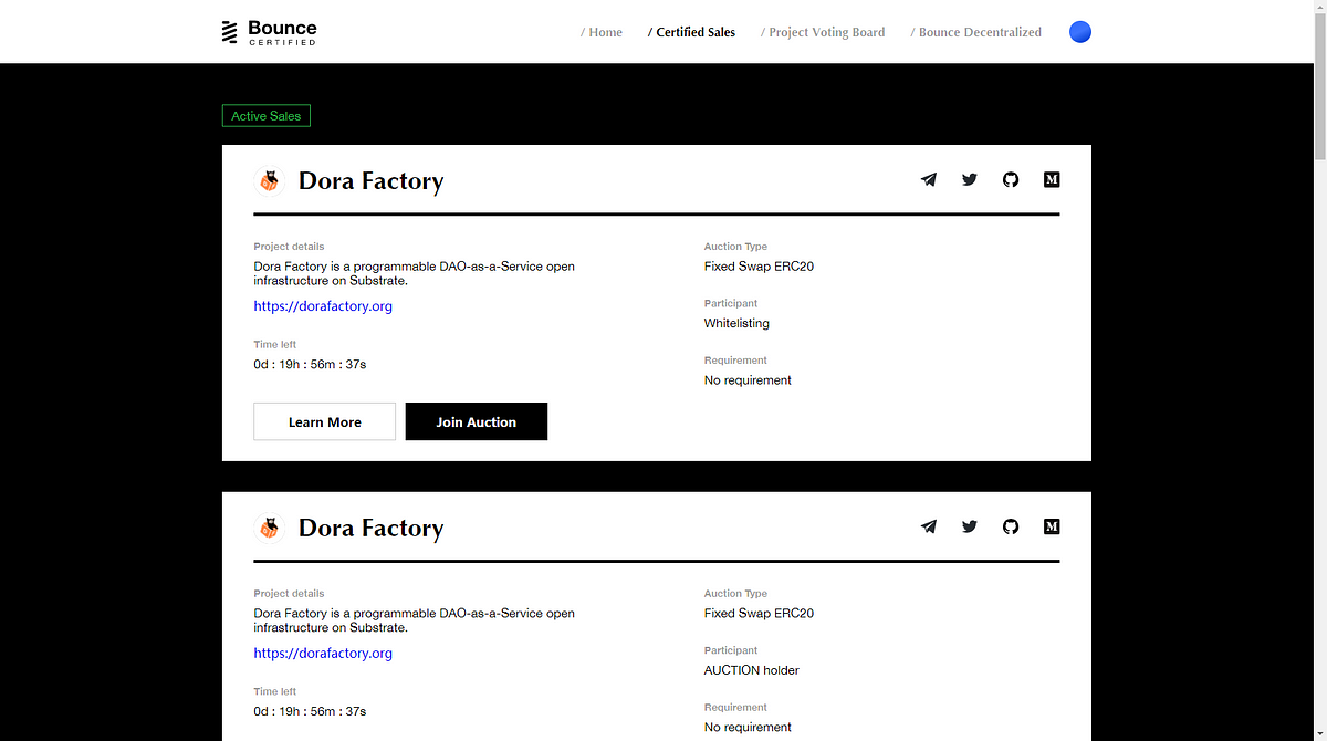DoraFactory’s IDO on Bounce Certified Participation Guide