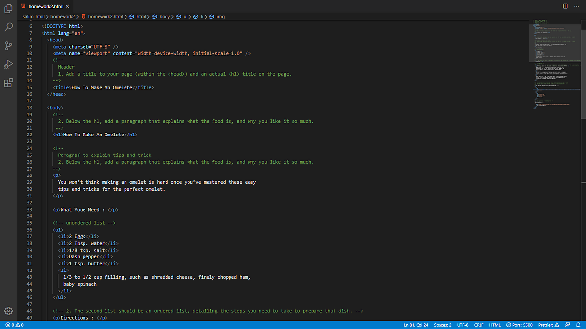 Homework Assignment #2: Images. Write the HTML It’s time to make your ...