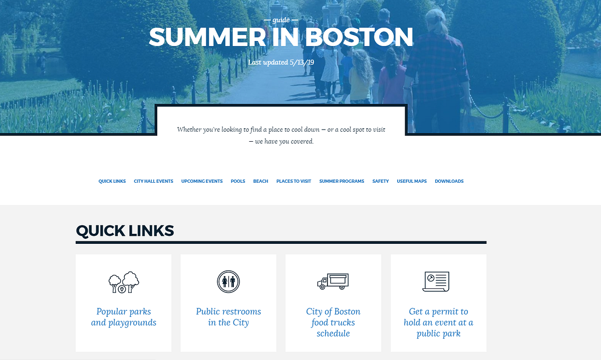 Summer highlights and updates on Boston.gov by City of Boston
