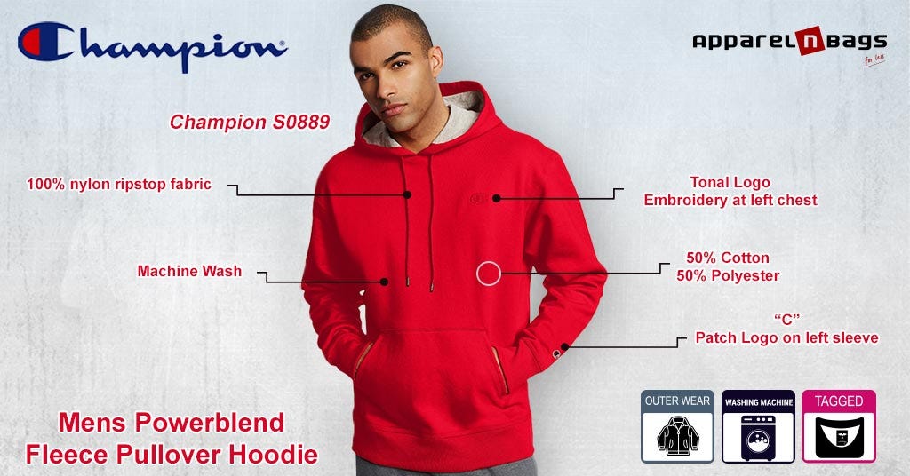 Champion S0889 Mens Powerblend Fleece 