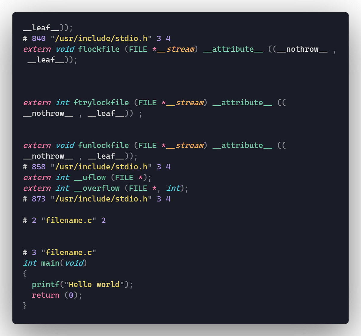 Steps to compiling a C program: A detailed view of the 4 internal ...