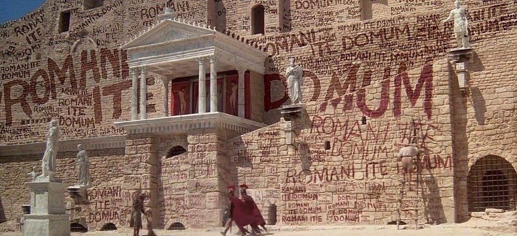 Image result for life of brian, romans go home