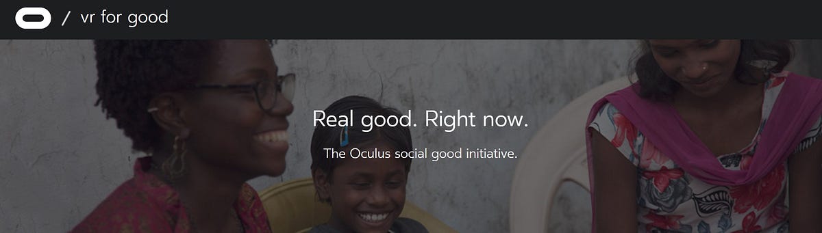 vr for good oculus