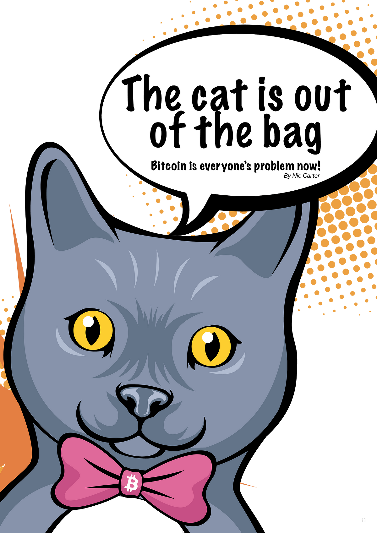 The cat is out of the bag. Bitcoin is everyone's problem now | by Nic  Carter | The Bitcoin Times | Medium