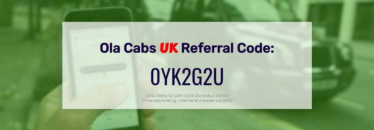 ola referral code for new user 2019