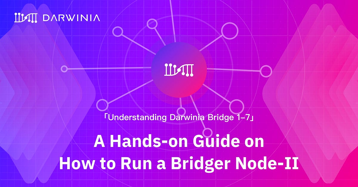 「Understanding Darwinia Bridge 1–7」A Hands-on Guide on How to Run a Bridger Node-II