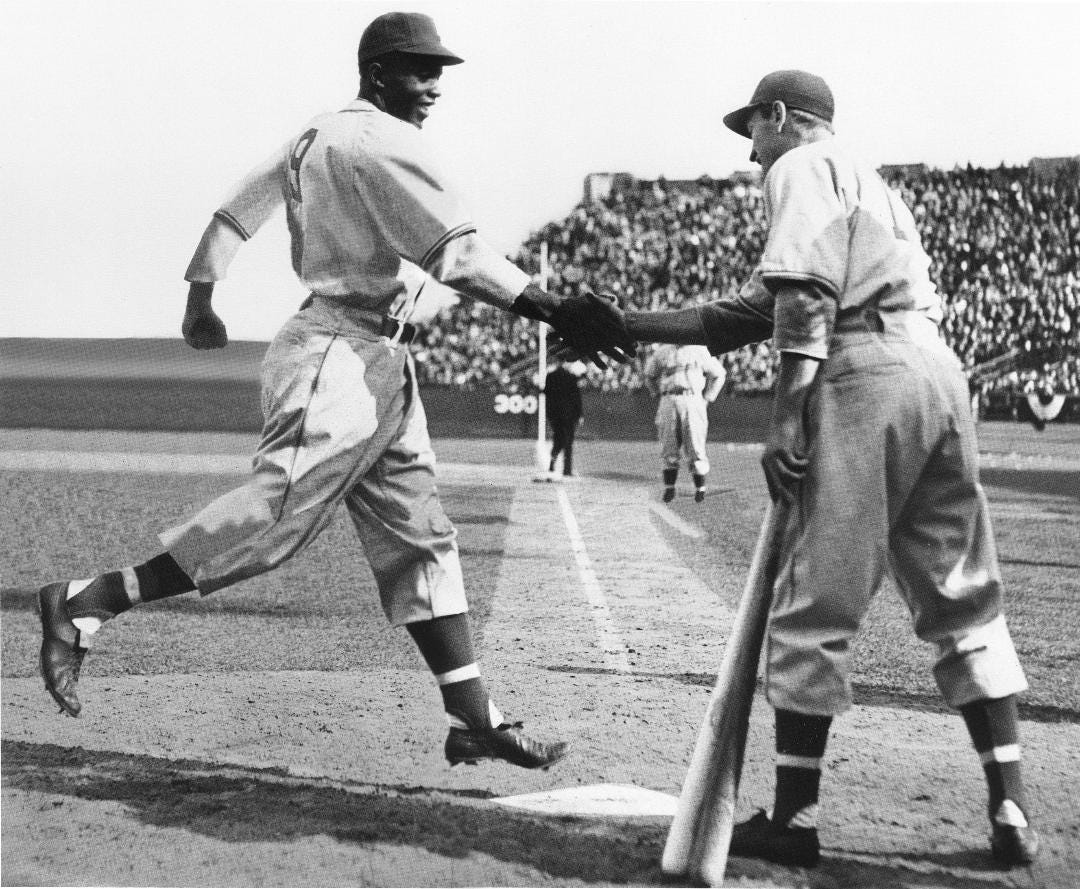 Jackie Robinson Stealing Bases