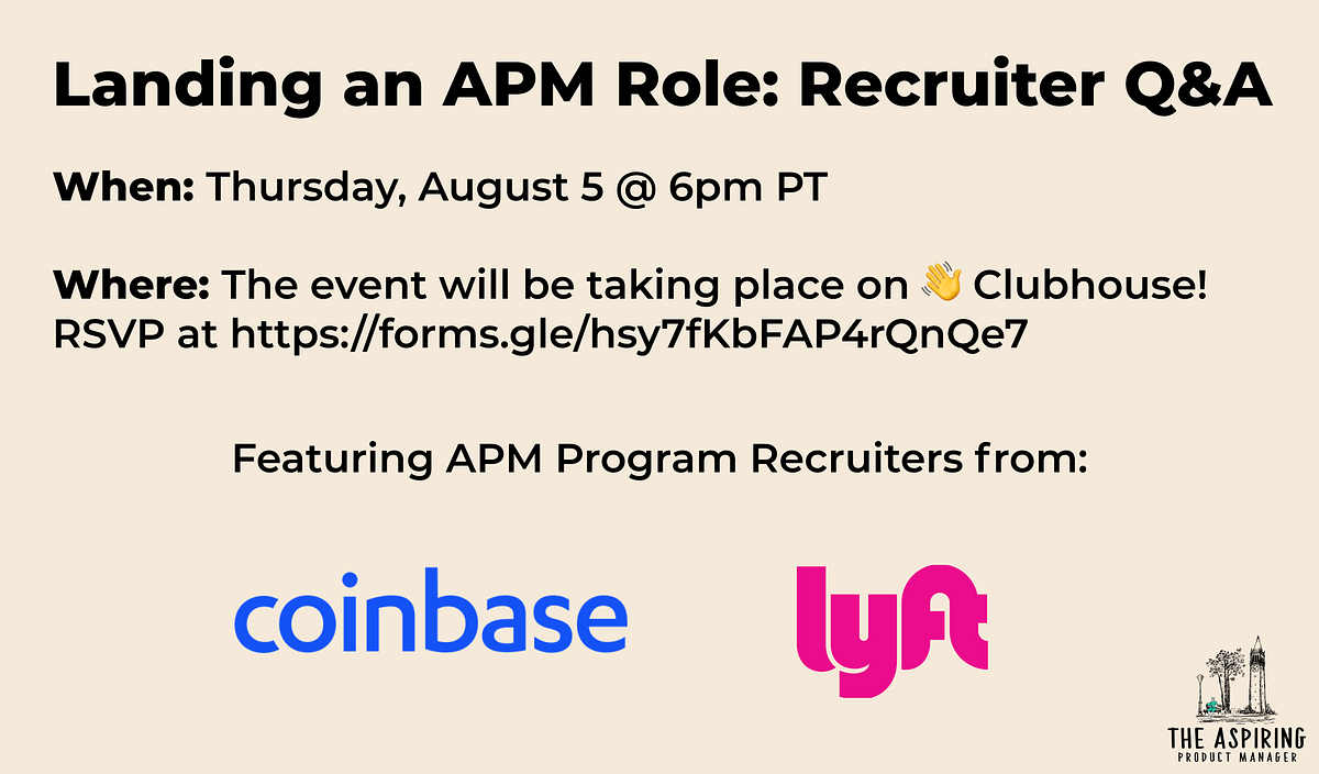 Landing an APM Role: Recruiter Q&A - The Aspiring Product Manager - Medium