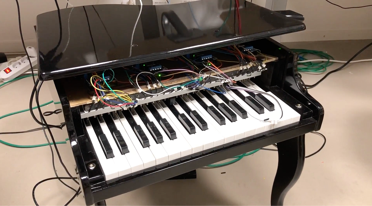 This MIDIControlled Toy Piano Plays Itself by Jeremy S. Cook Medium