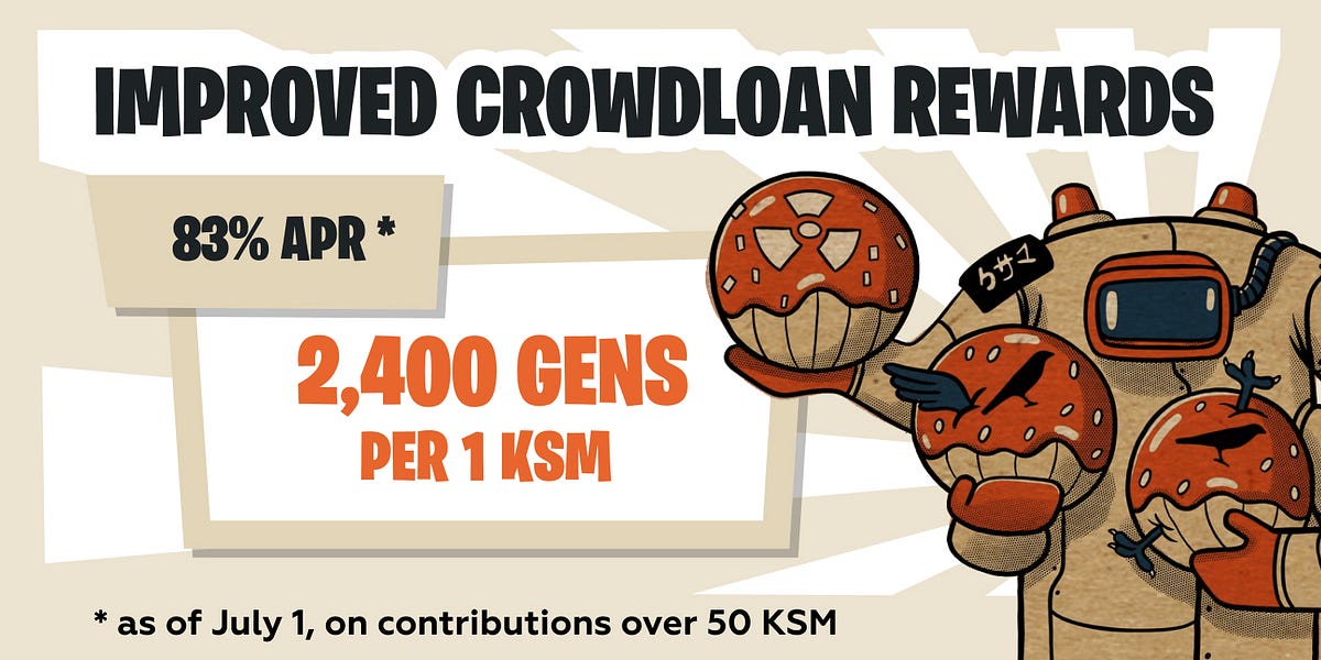 Announcing Improved Rewards For Genshiro Crowdloan Participants