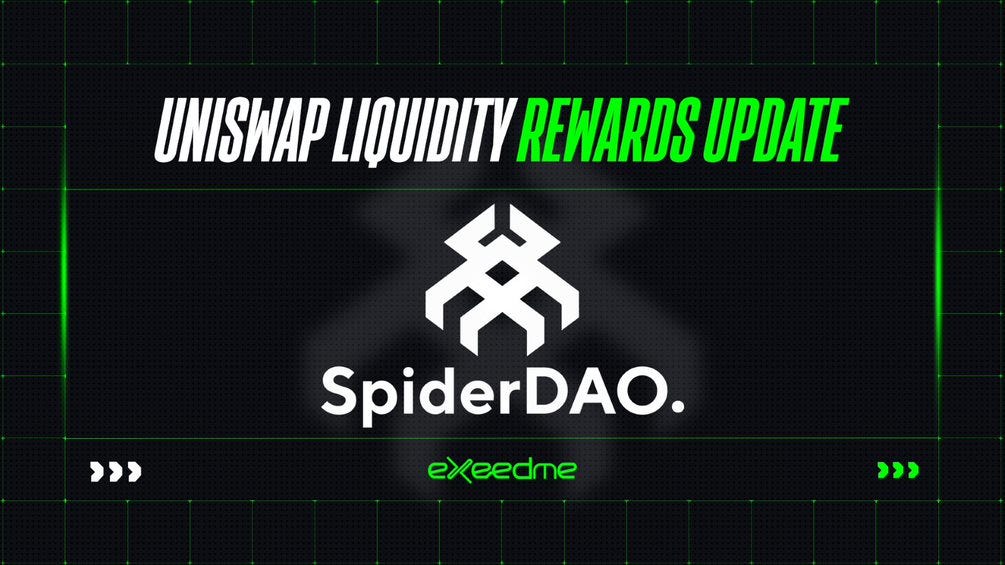 Uniswap Liquidity Rewards Update — Spider DAO increases rewards for $XED token holders