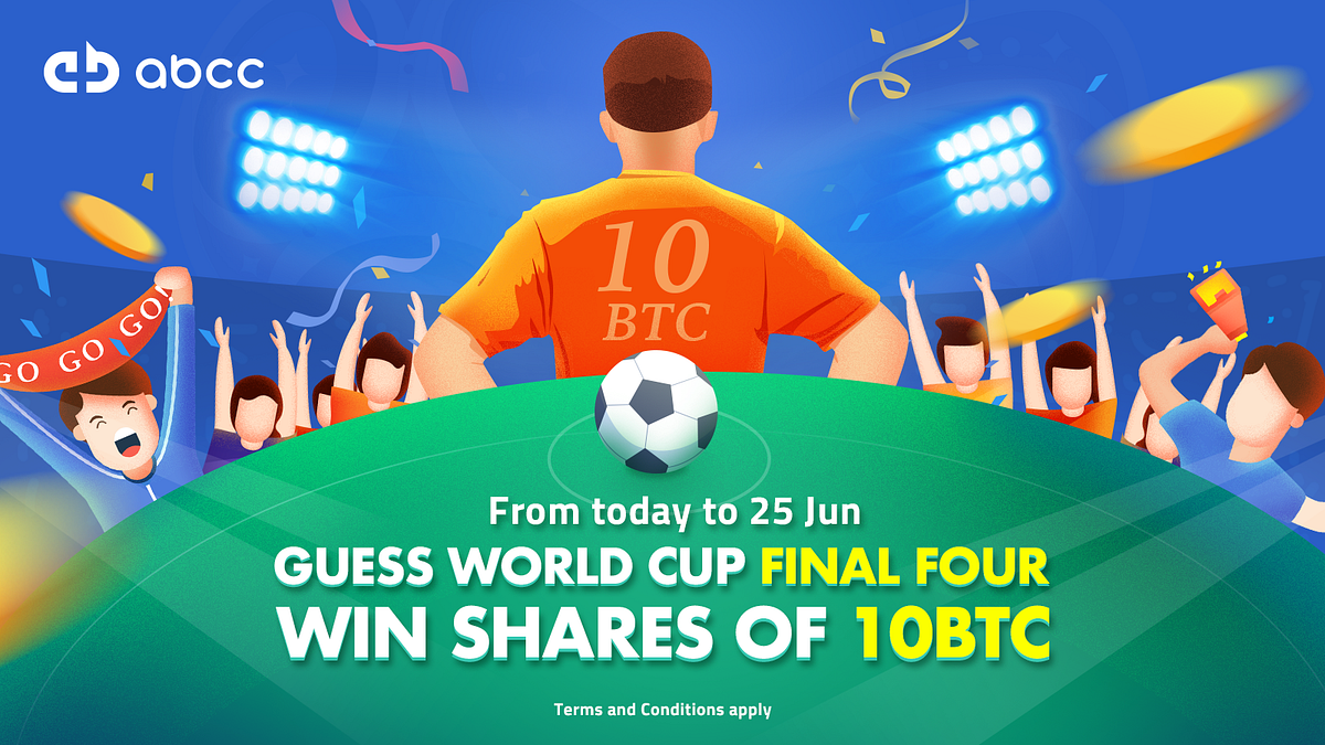 Guess World Cup Final Four. Win Shares of 10BTC by ABCC Exchange