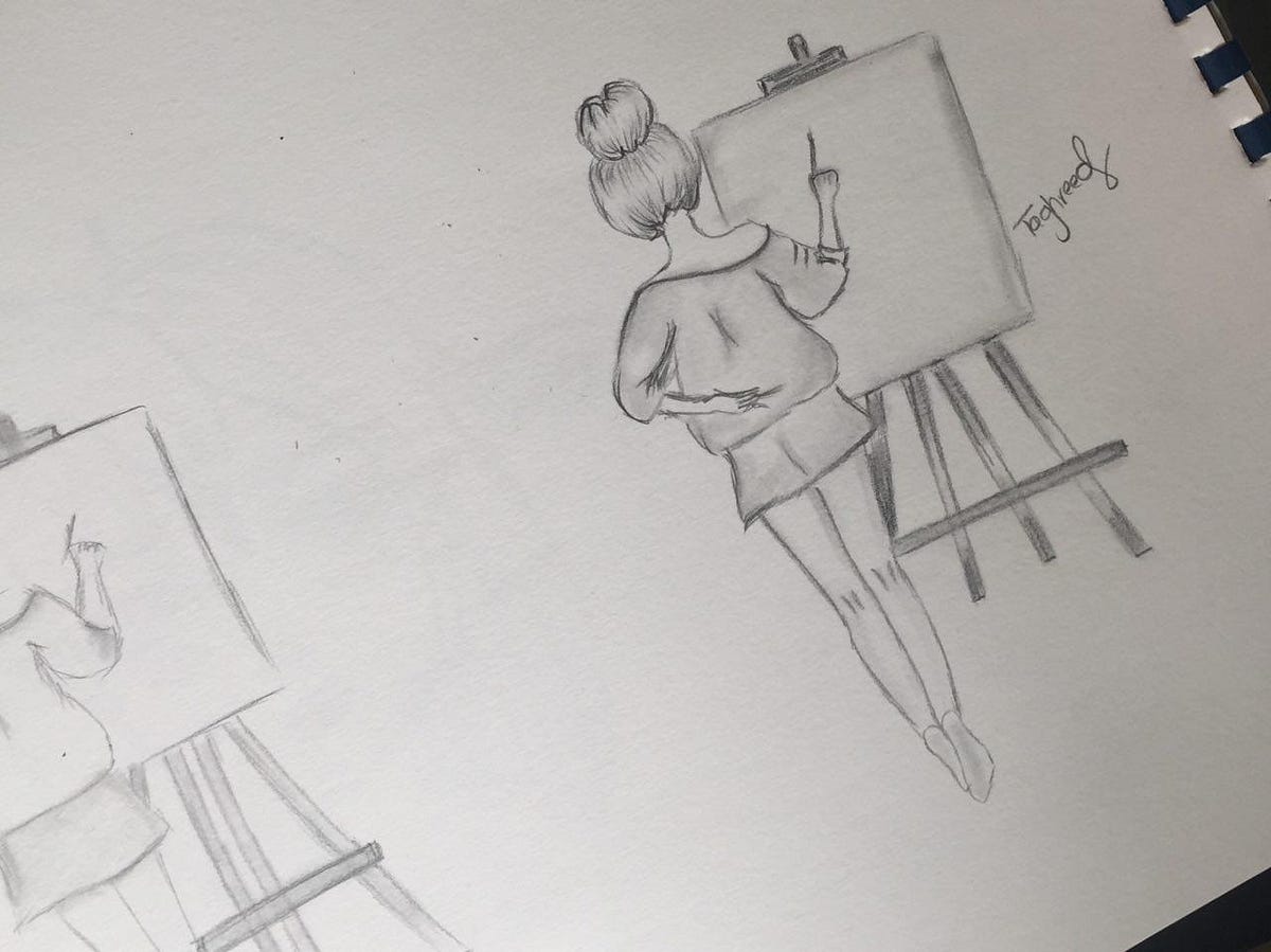 Easy Pencil Drawing How To Draw A Girl By Moj Medium Easy Pencil Drawing How To Draw A Girl By Moj Medium
