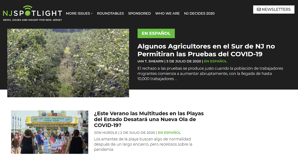 NJ Spotlight unveils Spanishlanguage news platform as a result of