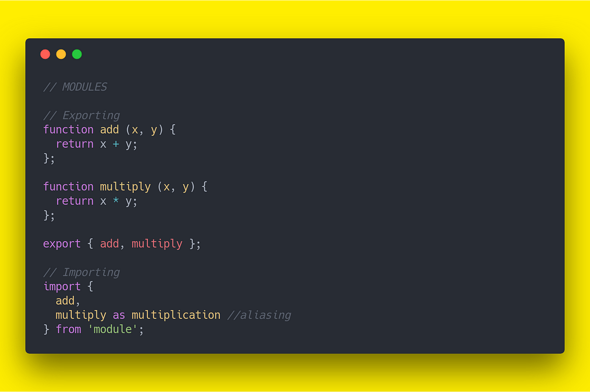 #javascript ES6 cheatsheet — Modules | by Mihai Serban | Medium