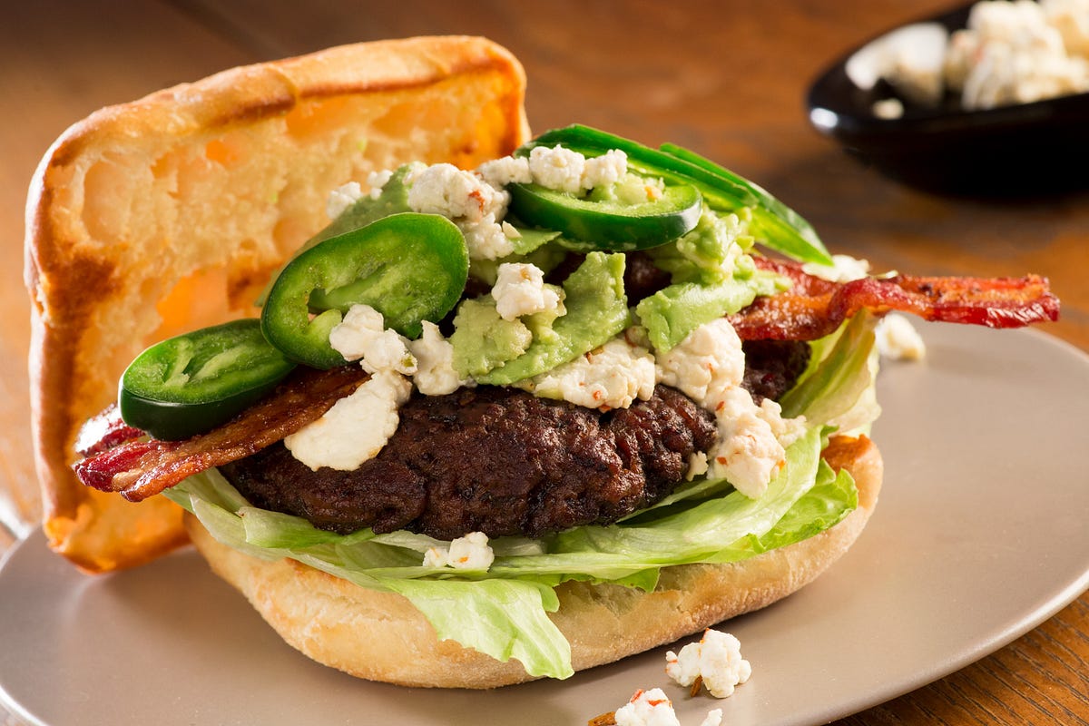 Bacon Avocado Burger with Jalapeno Goat Cheese by The Food Channel Food Channel Medium