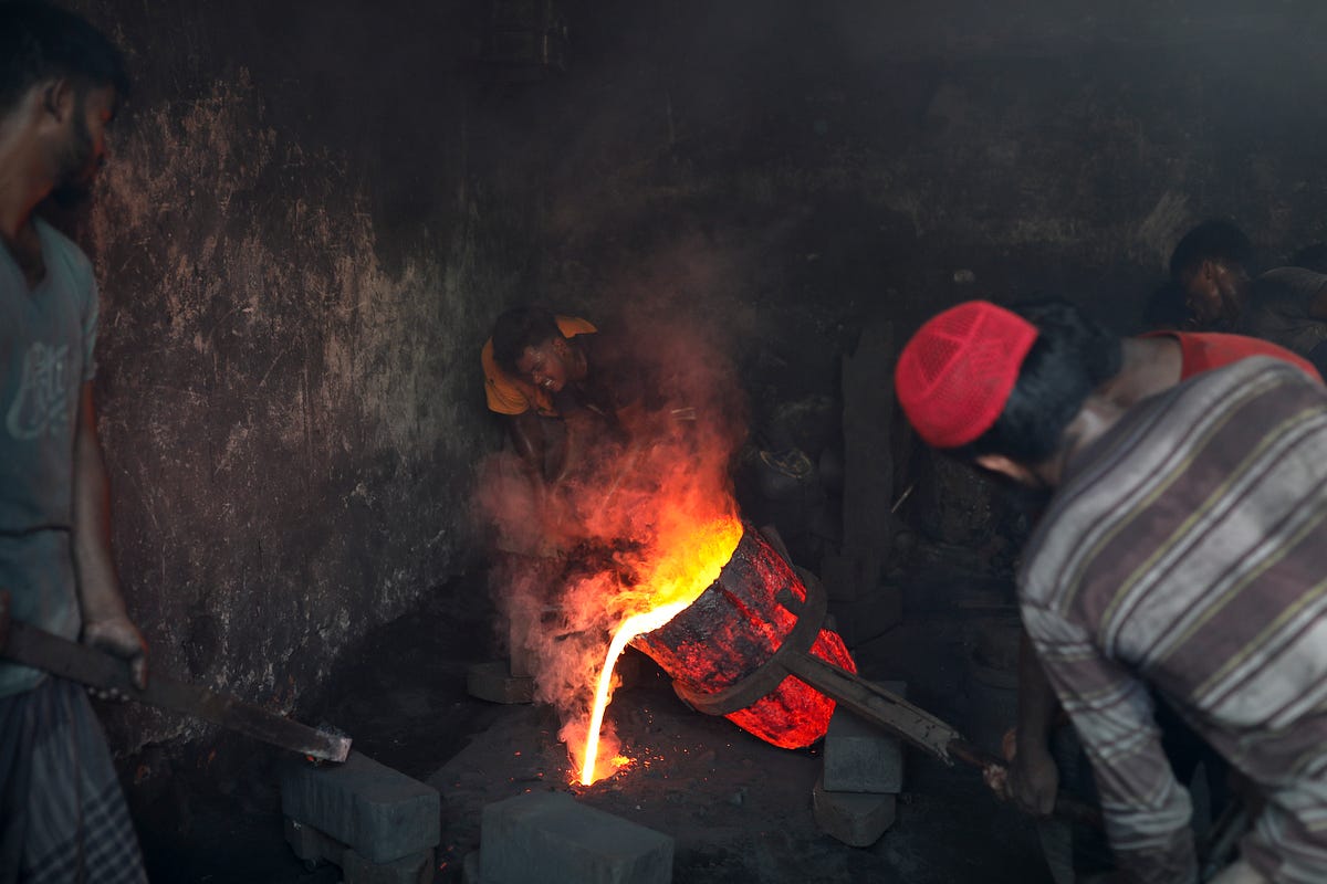 Manual Dexterity. Workers are working dangerous job in… by Kazi