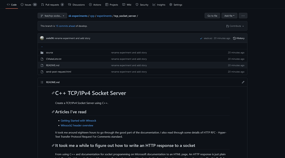 C++ TCP/IPv4 Socket Server. Create a TCP/IPv4 Socket Server using… by
