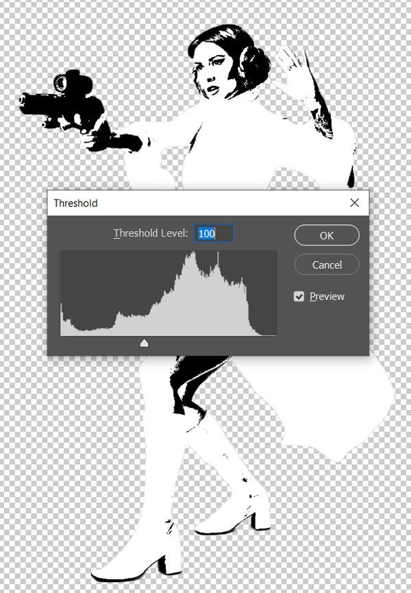 Image To Vector Effect Photoshop Threshold
