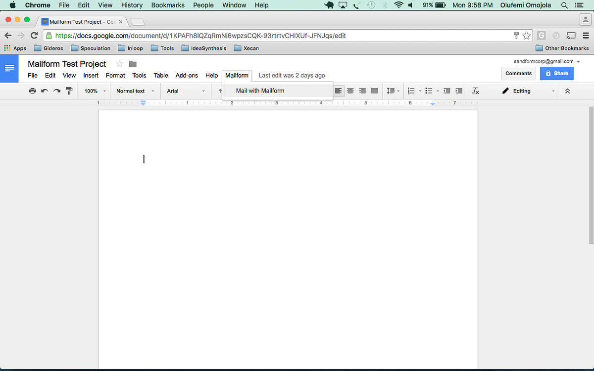 Print & Mail Google Docs via USPS by Mailform Medium