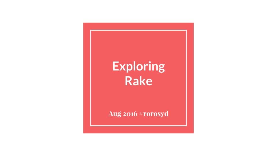 rake documentation