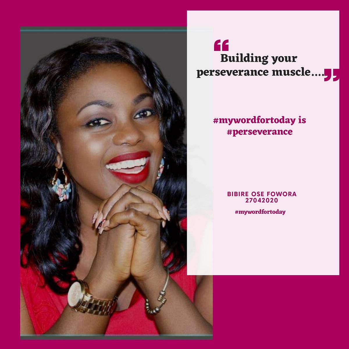 #Mywordfortoday is building your #perseverance muscle.