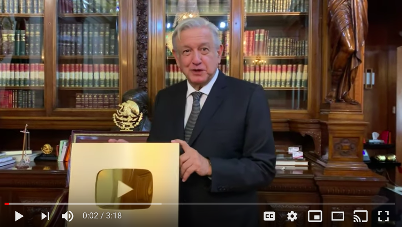AMLO Reaches 1 Million Subscribers Earning Him A Gold Youtube Play Button