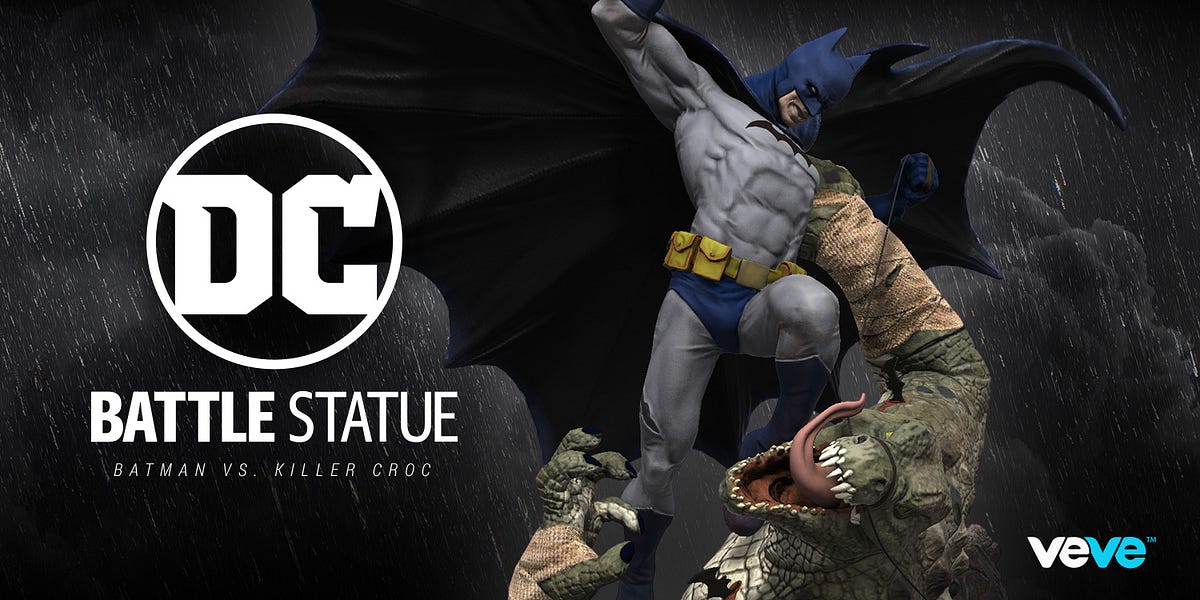 DC Battle Statue — Batman vs. Killer Croc by VeVe Digital Collectibles VeVe Medium