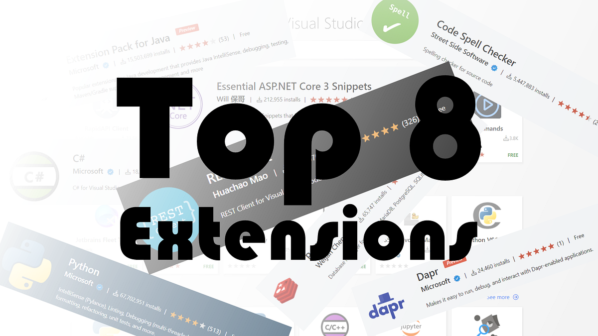 My Top 8 VS Code Extensions. Extensions used in my Microsoft Ignite ...