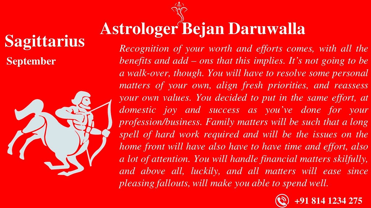 September Astrology Horoscope for the sign Sagittarius.