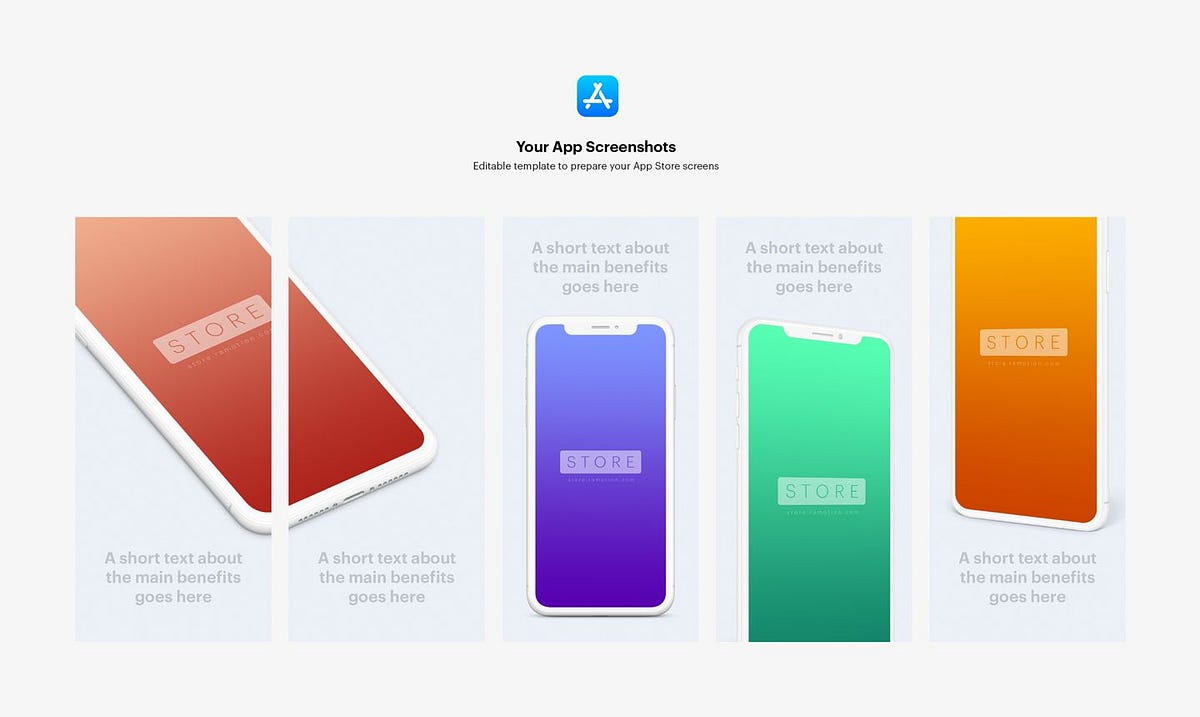 Download App Store Screenshot mockup templates [PSD, Sketch ...