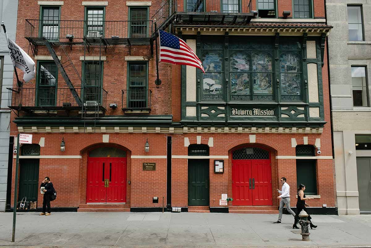 Memorial service at Bowery chapel