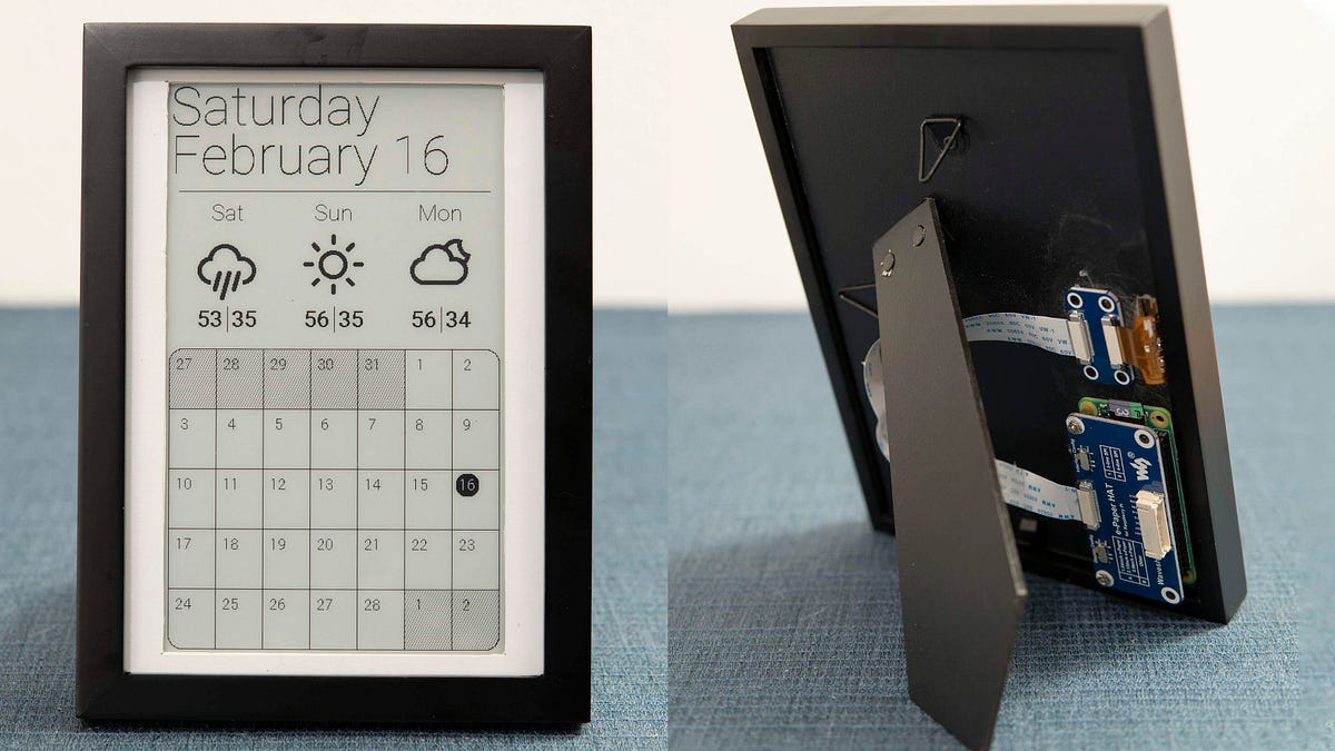 A DIY EInk Calendar Powered by a Raspberry Pi Zero W