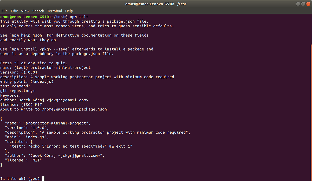A minimal protractor project setup with detailed explanation by Jacek