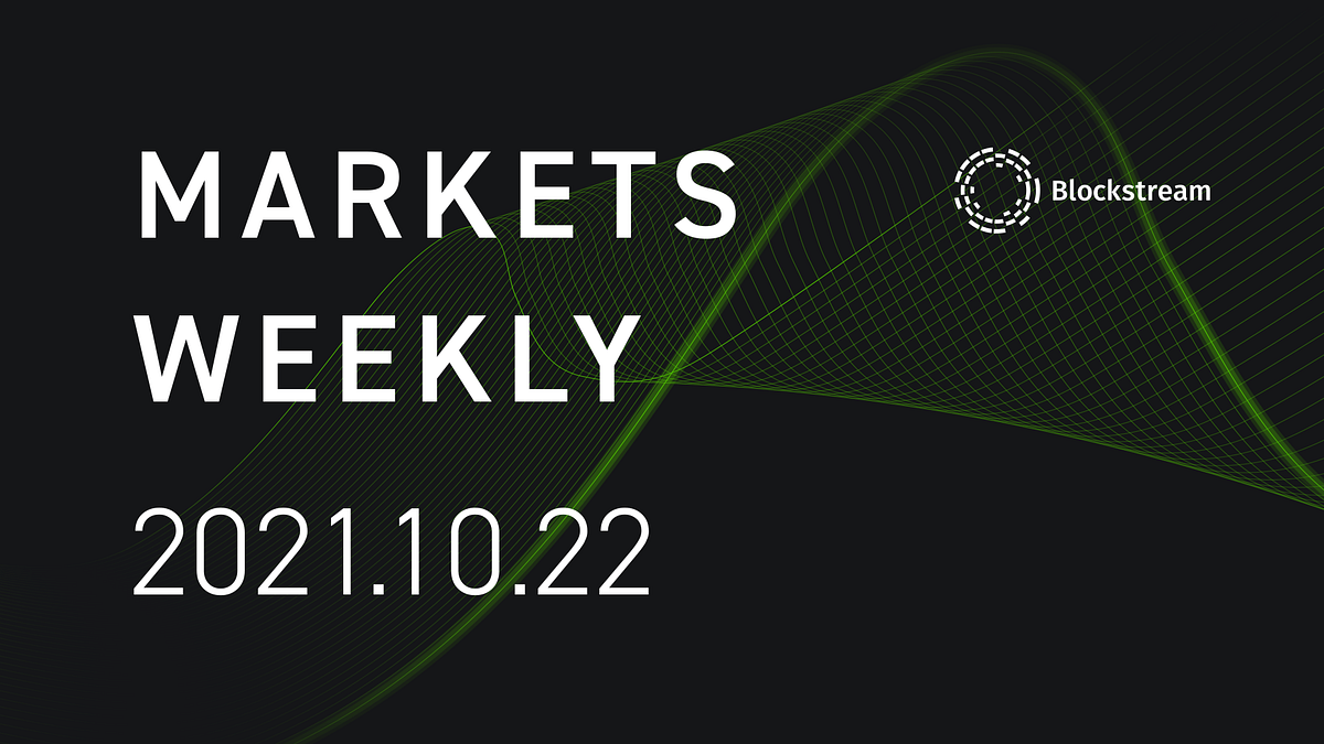 Blockstream Markets Weekly — Oct, 22, 2021 by Blockstream