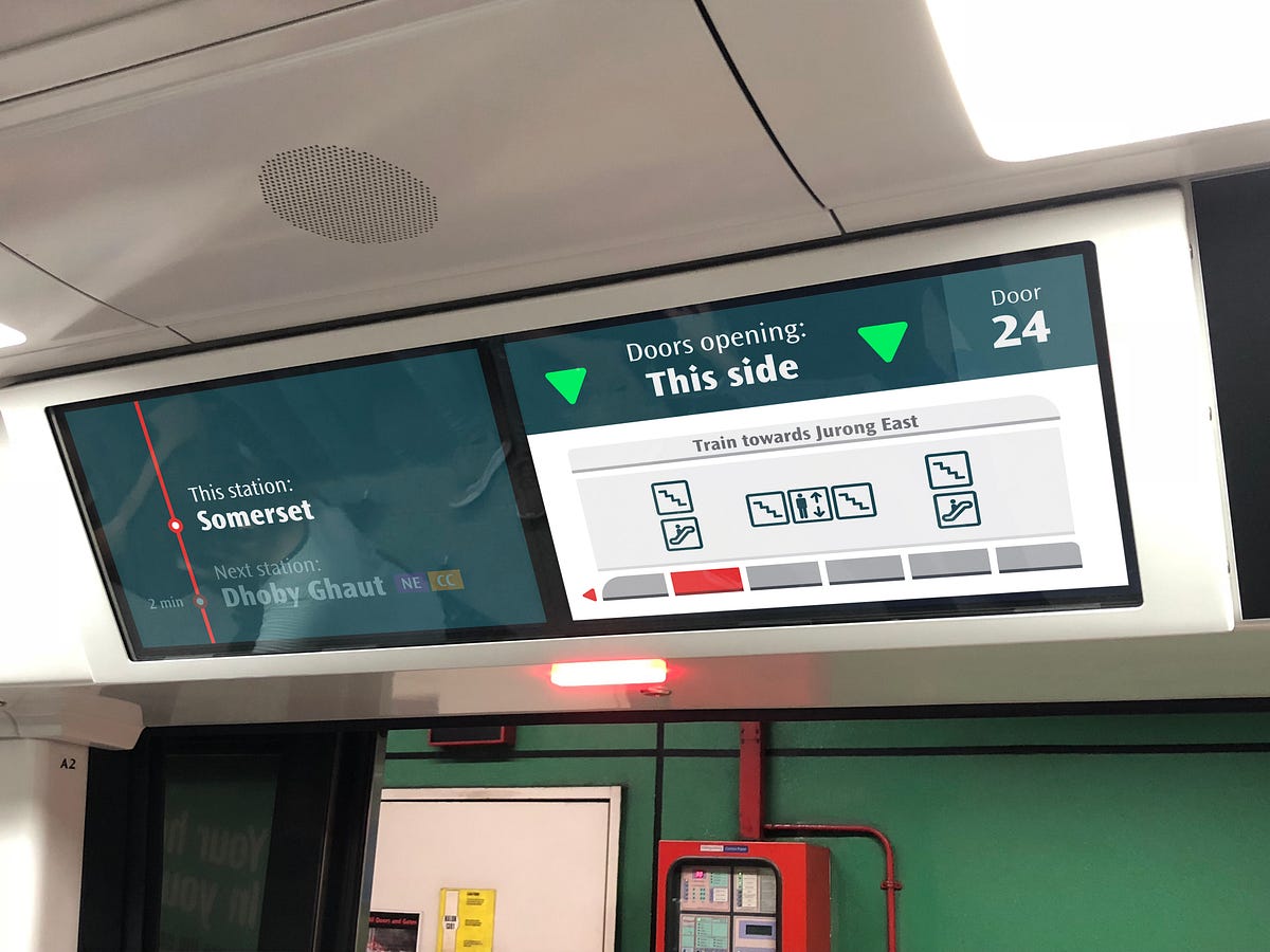 SMRT Intrain Screen Redesign. Straining your eyes to stay on track