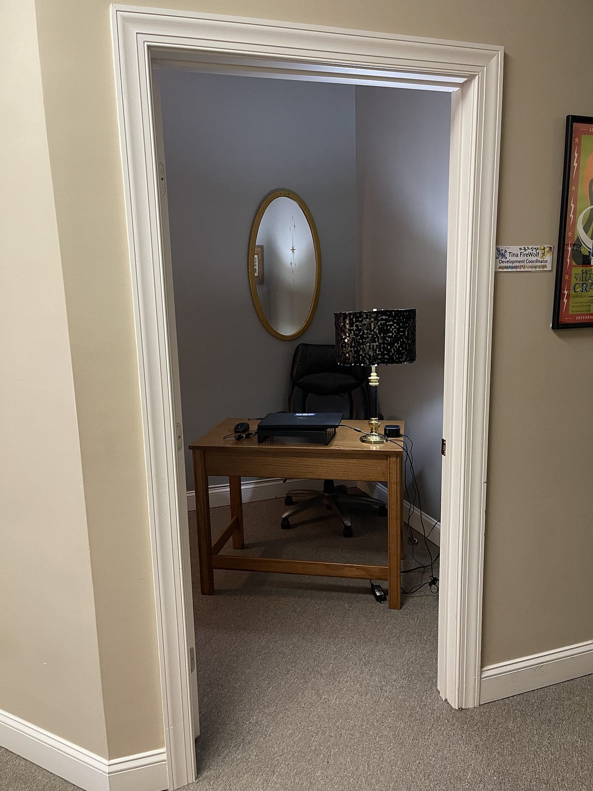 My office was a closet???. I was like Higgins on Ted Lasso. | by Tina ...